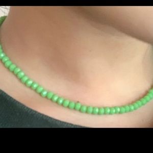 beaded necklace green